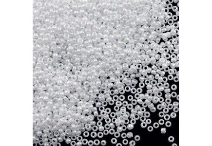 Margele de nisip Miyuki 15/0 0420 White Pearl Ceylon Margele de nisip Miyuki 15/0 0420 White Pearl Ceylon