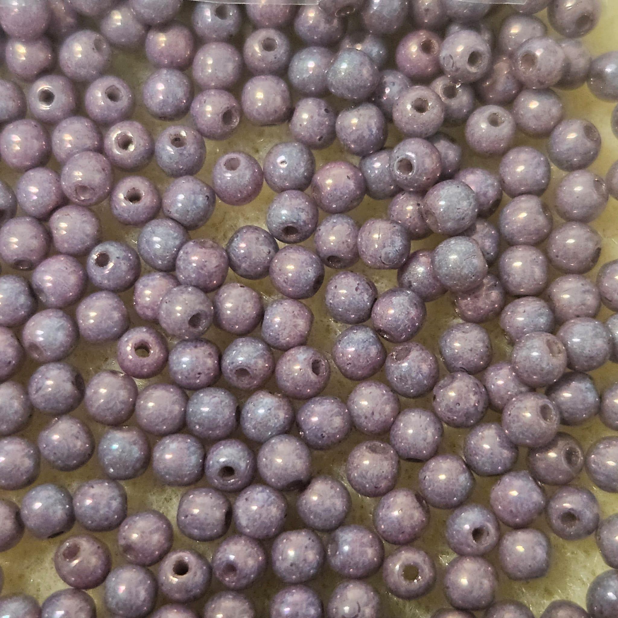 Margele rotunde 3mm LE02010 Luster Opaque Amethyst — Imaginea 1