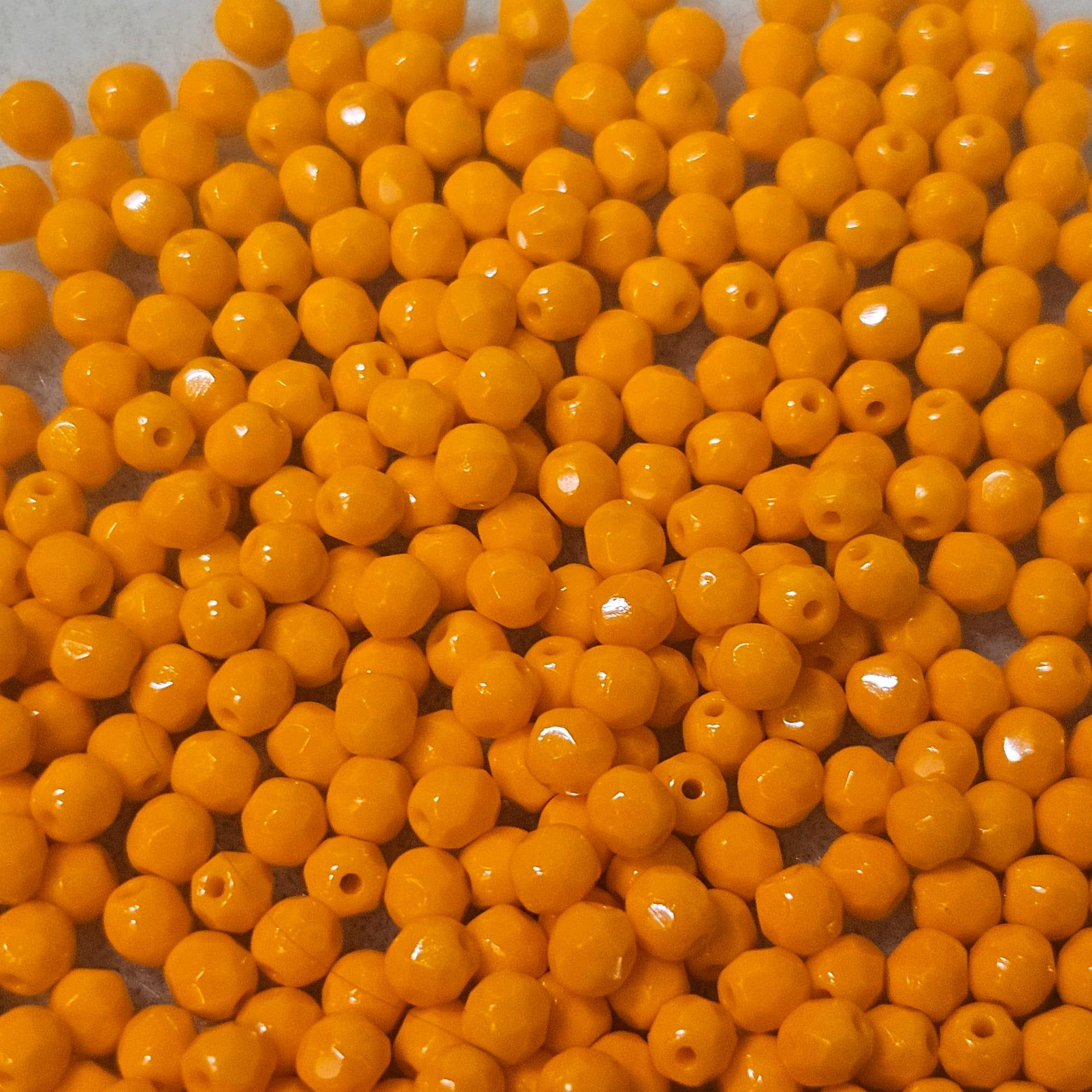 Fire Polish 4mm 93120 Opaque Orange — Imaginea 1