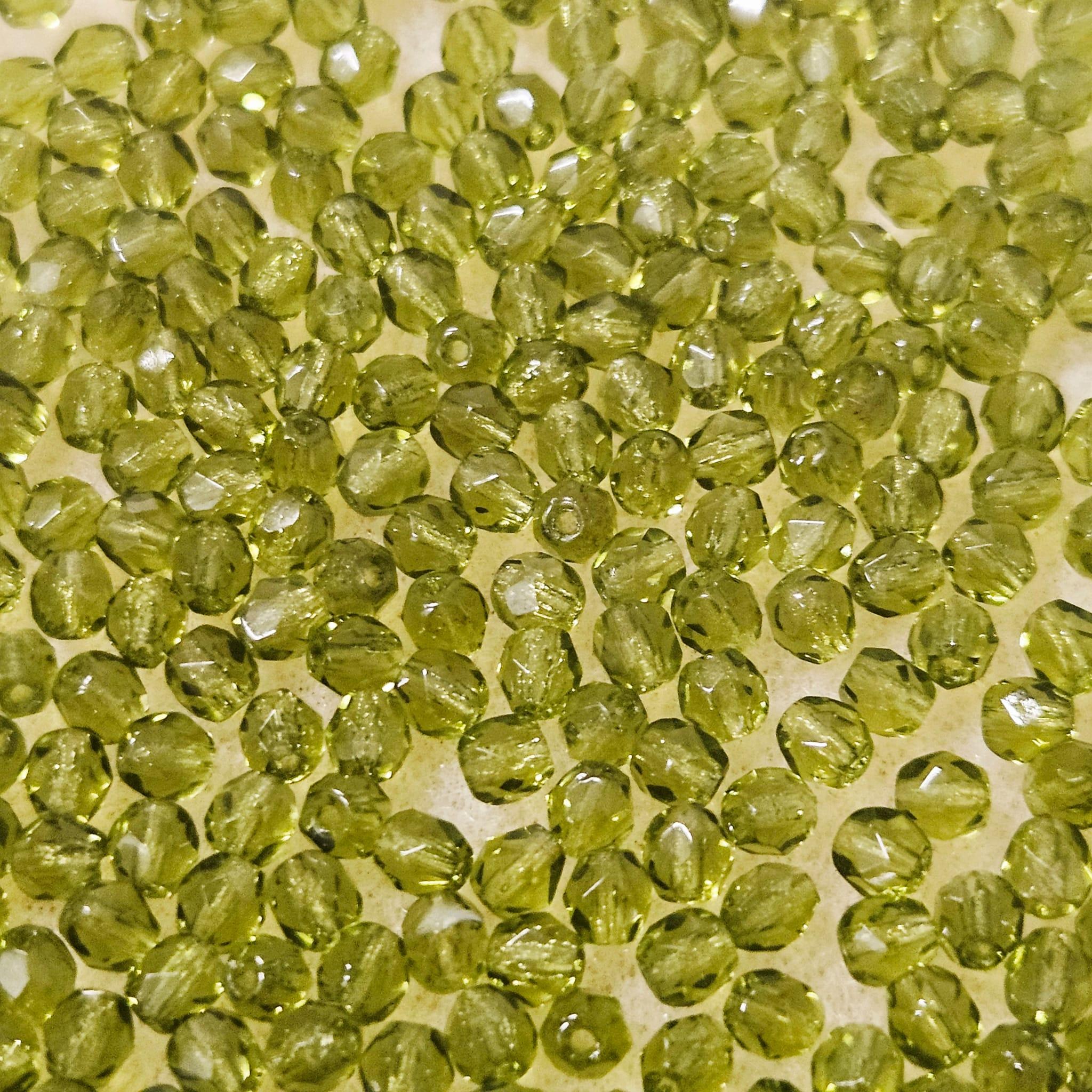 Fire Polish 4mm 50240 Dk Olivine — Imaginea 1