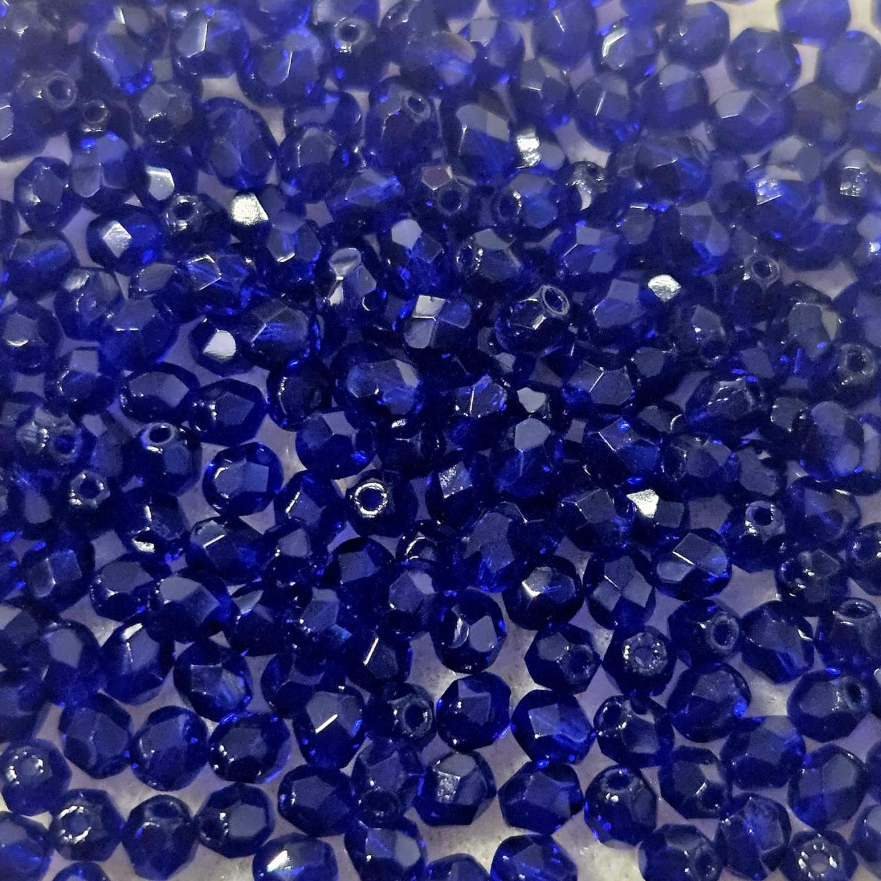 Fire Polish 4mm 30090 Cobalt