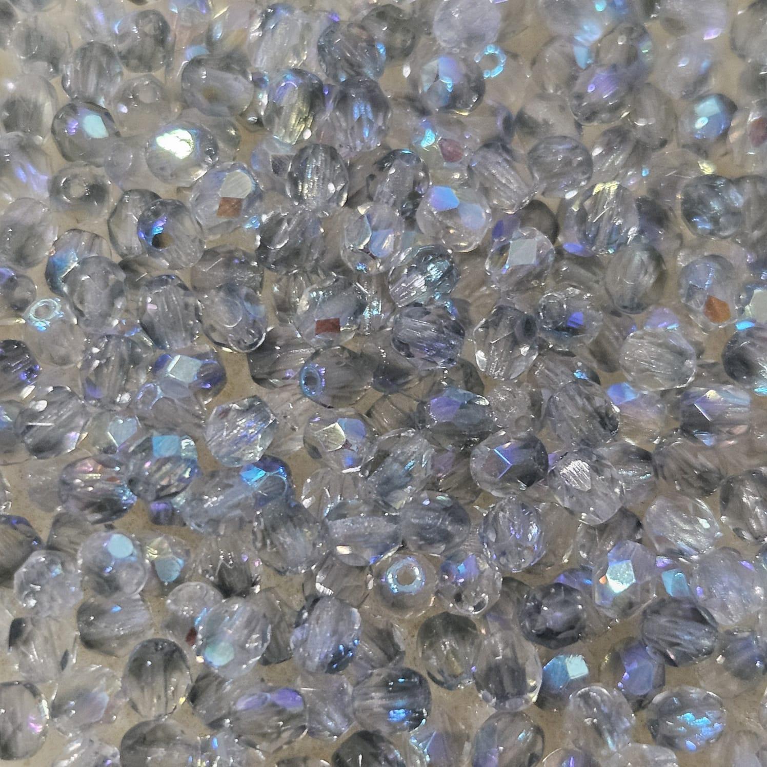 Fire Polish 4mm X30051 Crystal Sapphire AB — Imaginea 1