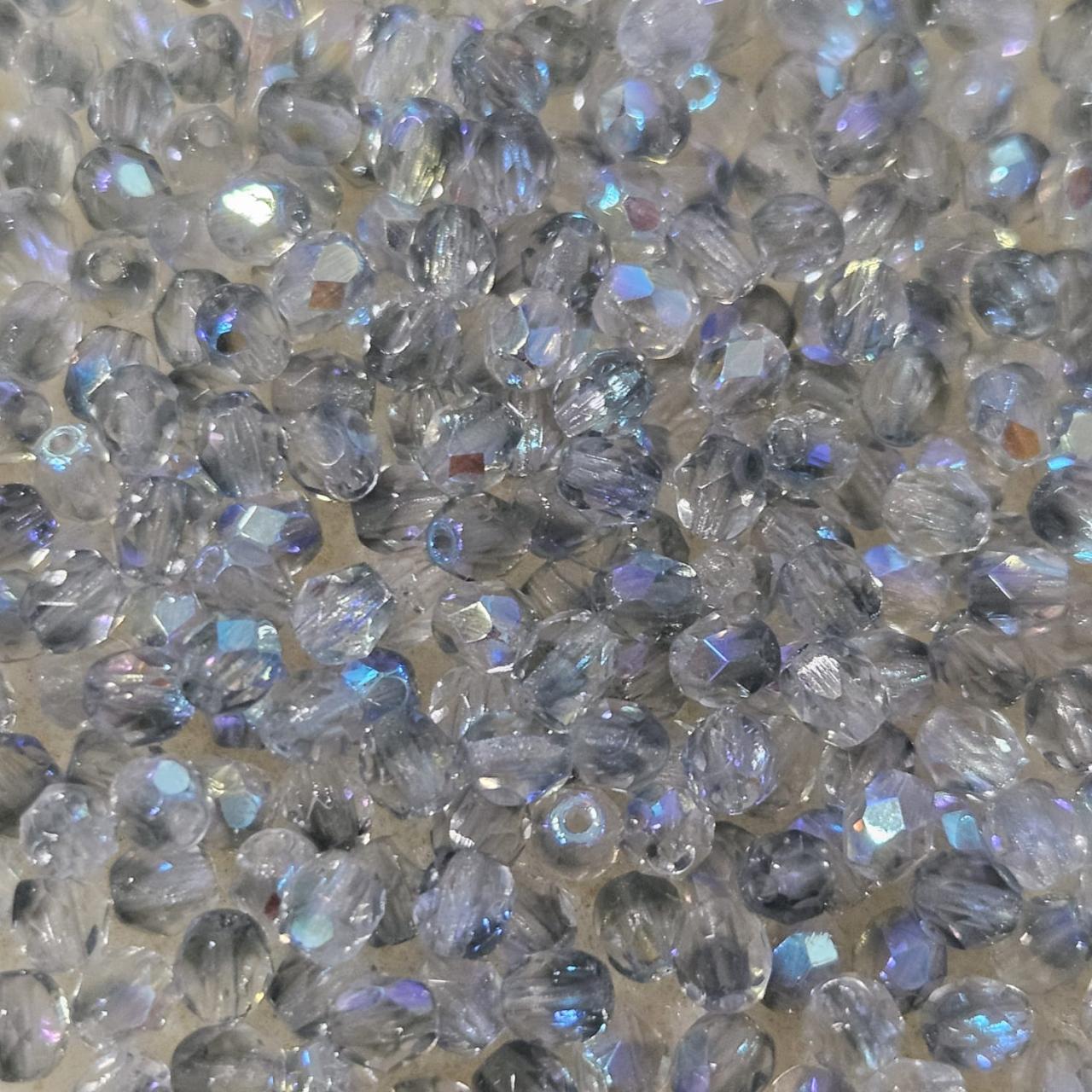 Fire Polish 4mm X30051 Crystal Sapphire AB