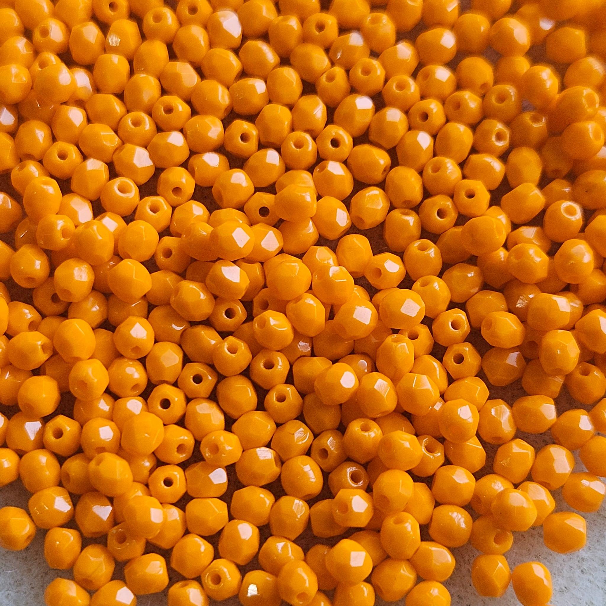 Margele Cehesti Fire-Polish 3 mm 93120 Opaque Orange — Imaginea 1