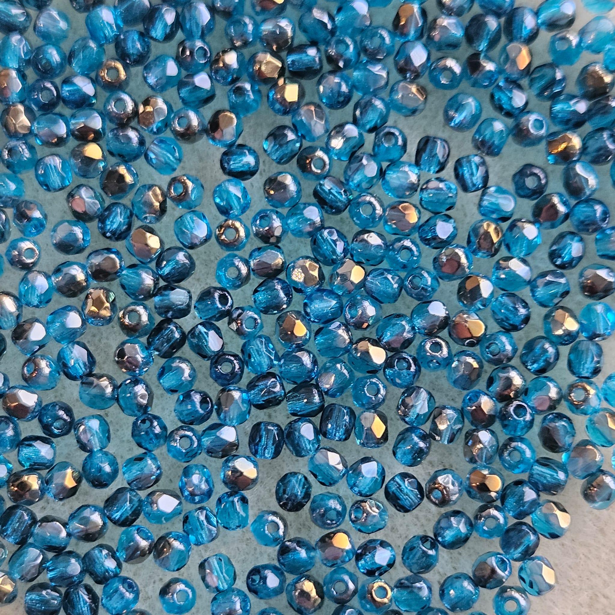 Fire Polish 3mm ZR60040 Bronze Iris Dk Aquamarine — Imaginea 1