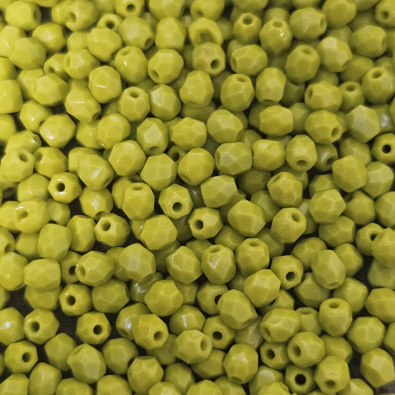 Fire Polish 3mm 53400 Opaque Olivine — Imaginea 1