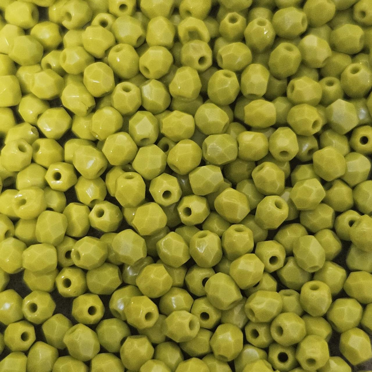 Fire Polish 3mm 53400 Opaque Olivine