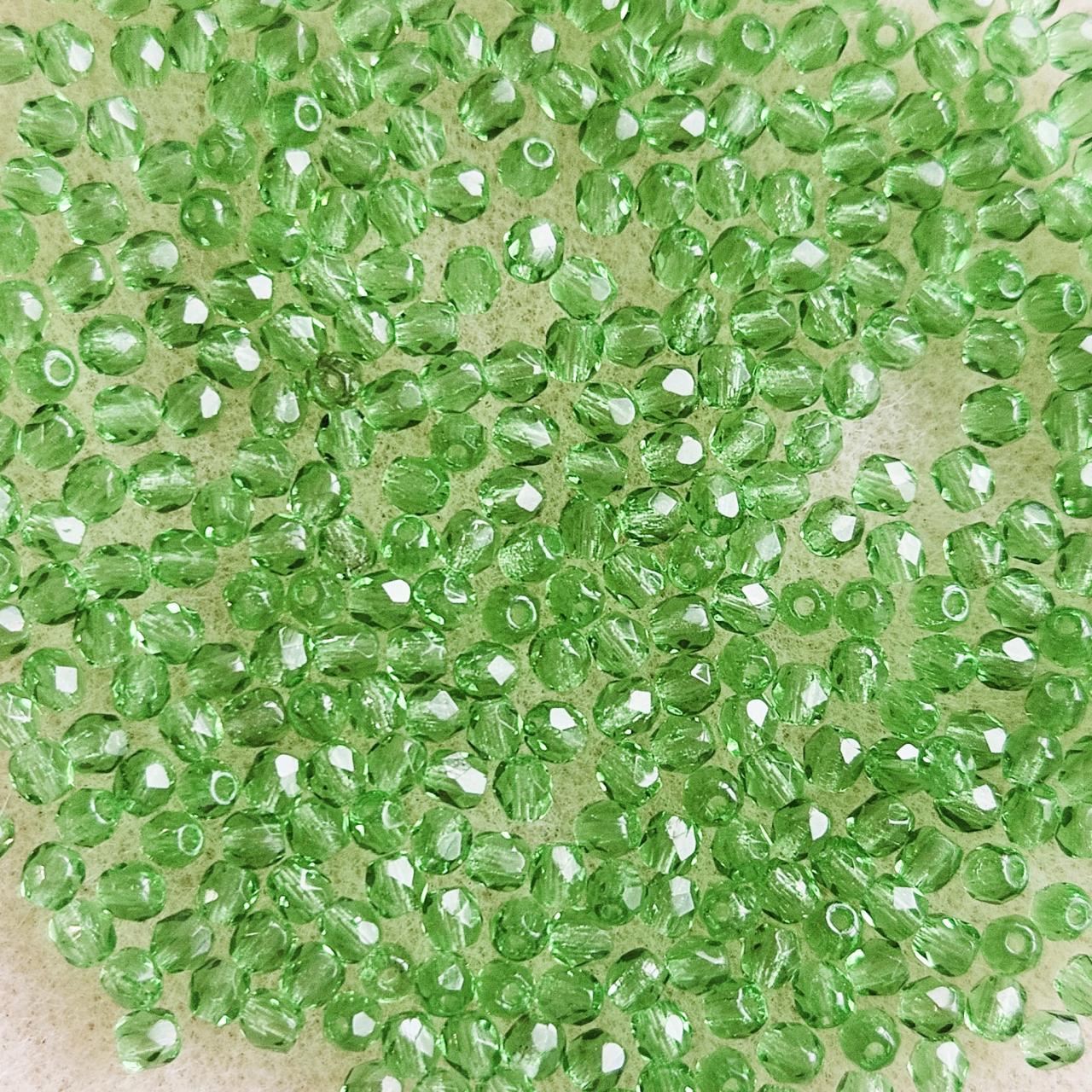 Fire polish 3mm 50120 Green
