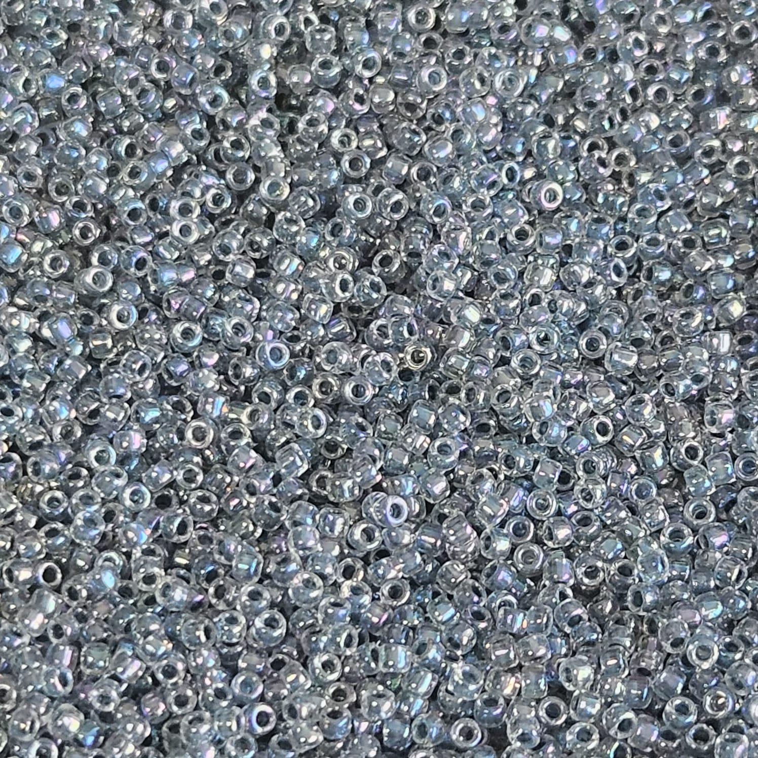 Margele Toho 15/0 0773 Inside colour rainbow Crystal Montana Blue Lined — Imaginea 1