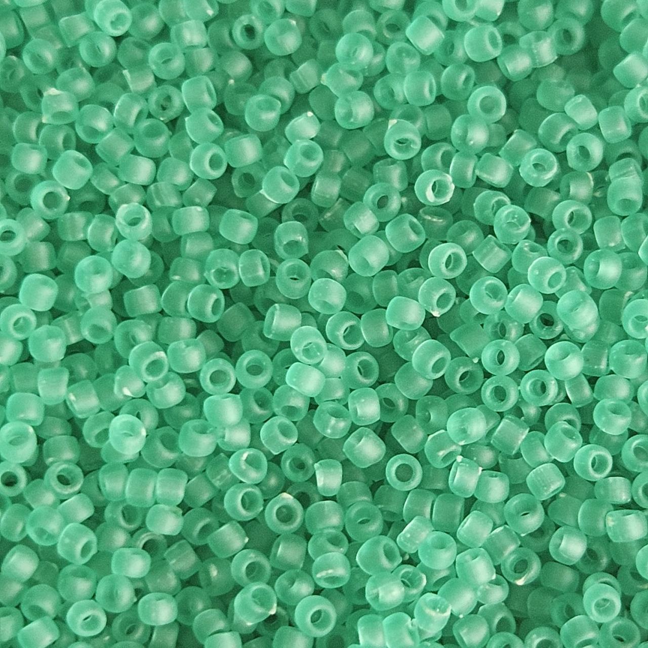 Margele Toho 15/0 0072F Transparent Frosted Dk Peridot — Imaginea 2