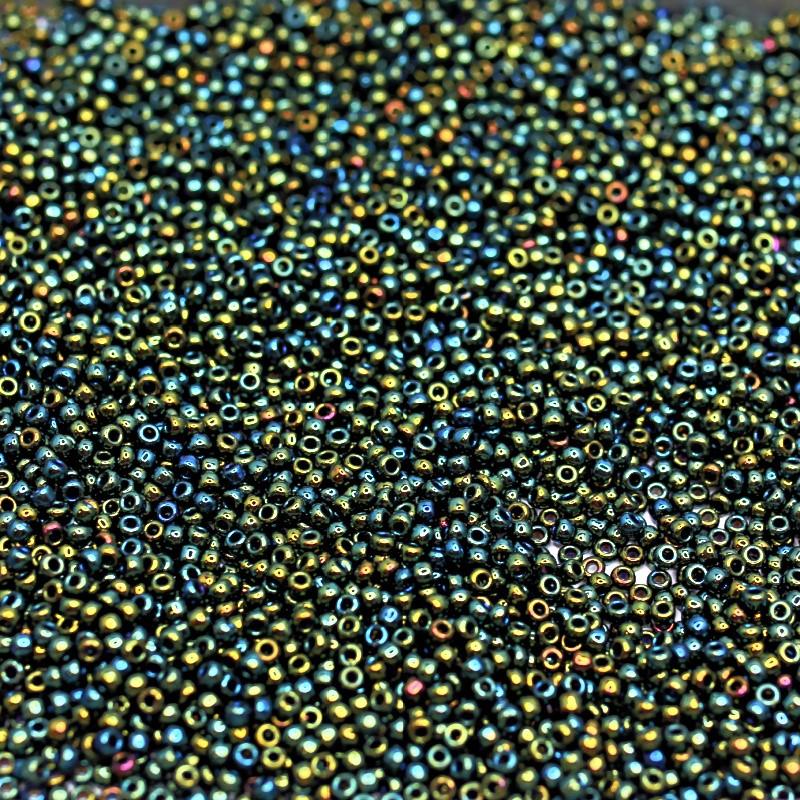 Toho 8/0 0084 Metallic Iris Green/ Brown — Imaginea 1
