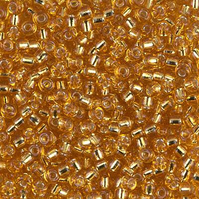 Margele de nisip Miyuki 8/0 0004 Silverlined Dark Gold — Imaginea 1