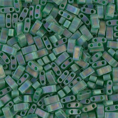 Miyuki Half Tila 0146FR Matte Transp Green AB — Imaginea 1