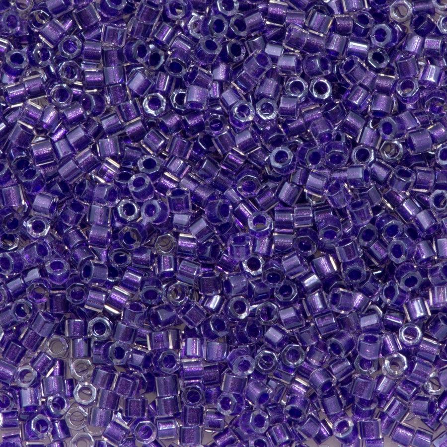 Delica Hexcut 11/0 DBC0906 Sparkle Purple Lined — Imaginea 1