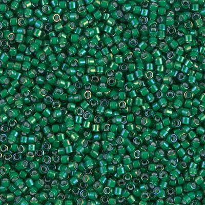 Delica 11/0 DB1788 White Lined Emerald AB — Imaginea 1