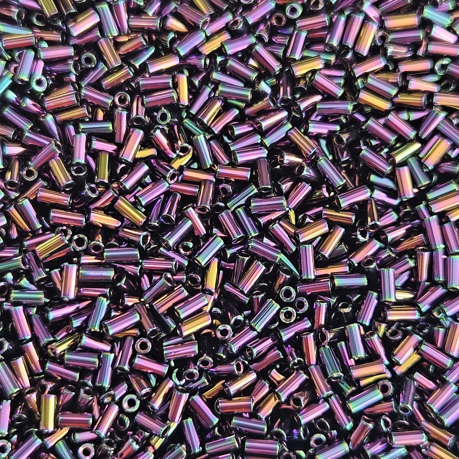 Miyuki Bugle 3mm 0454 Metallic Purple Iris — Imaginea 2