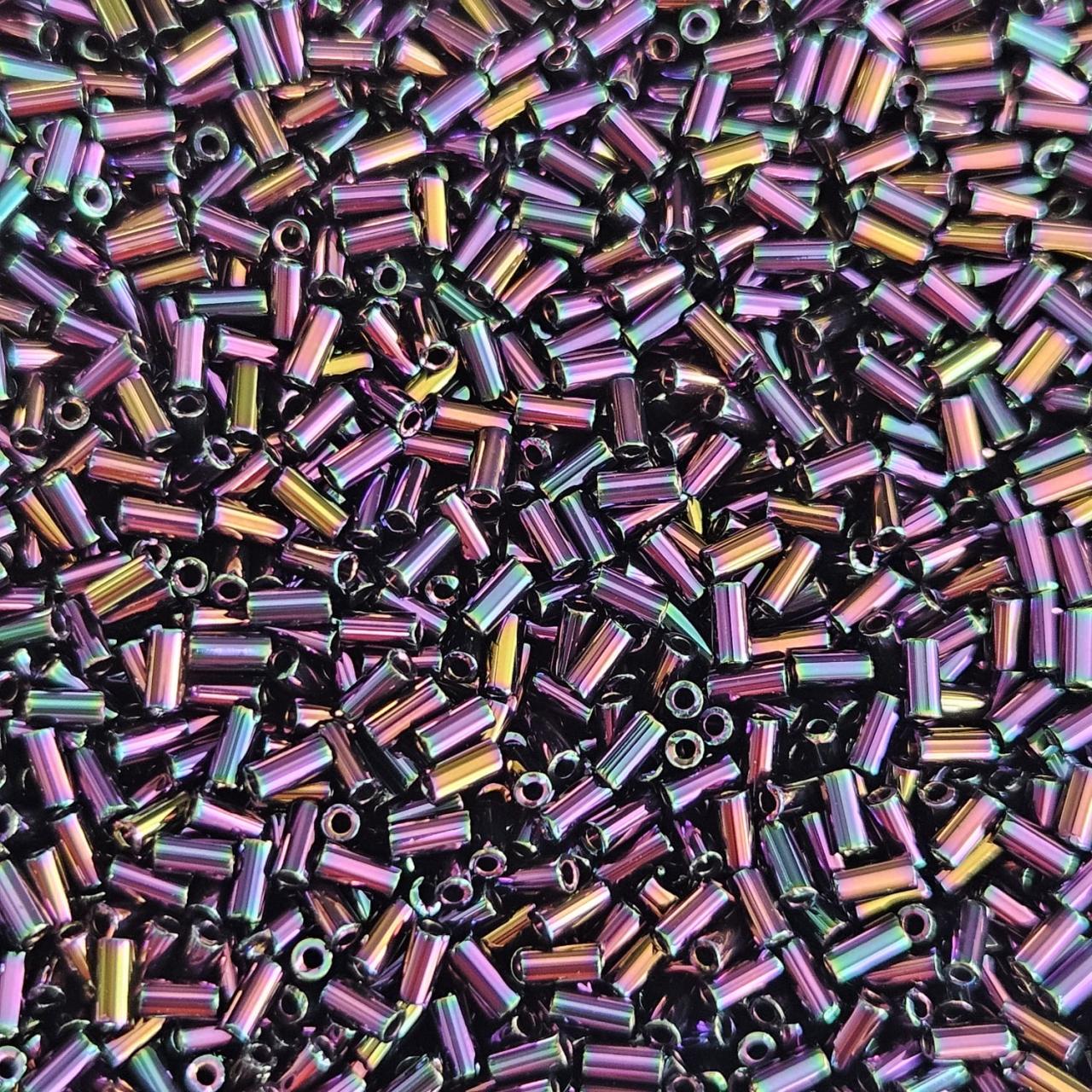Miyuki Bugle 3mm 0454 Metallic Purple Iris — Imaginea 2