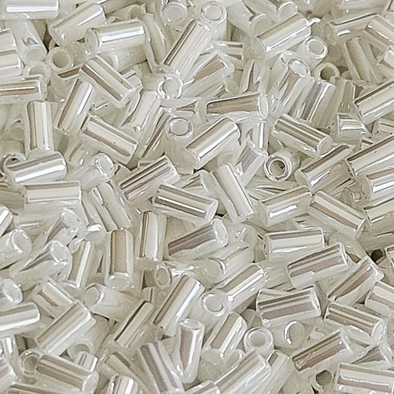 Miyuki Bugle 3mm 0420 White Pearl Ceylon