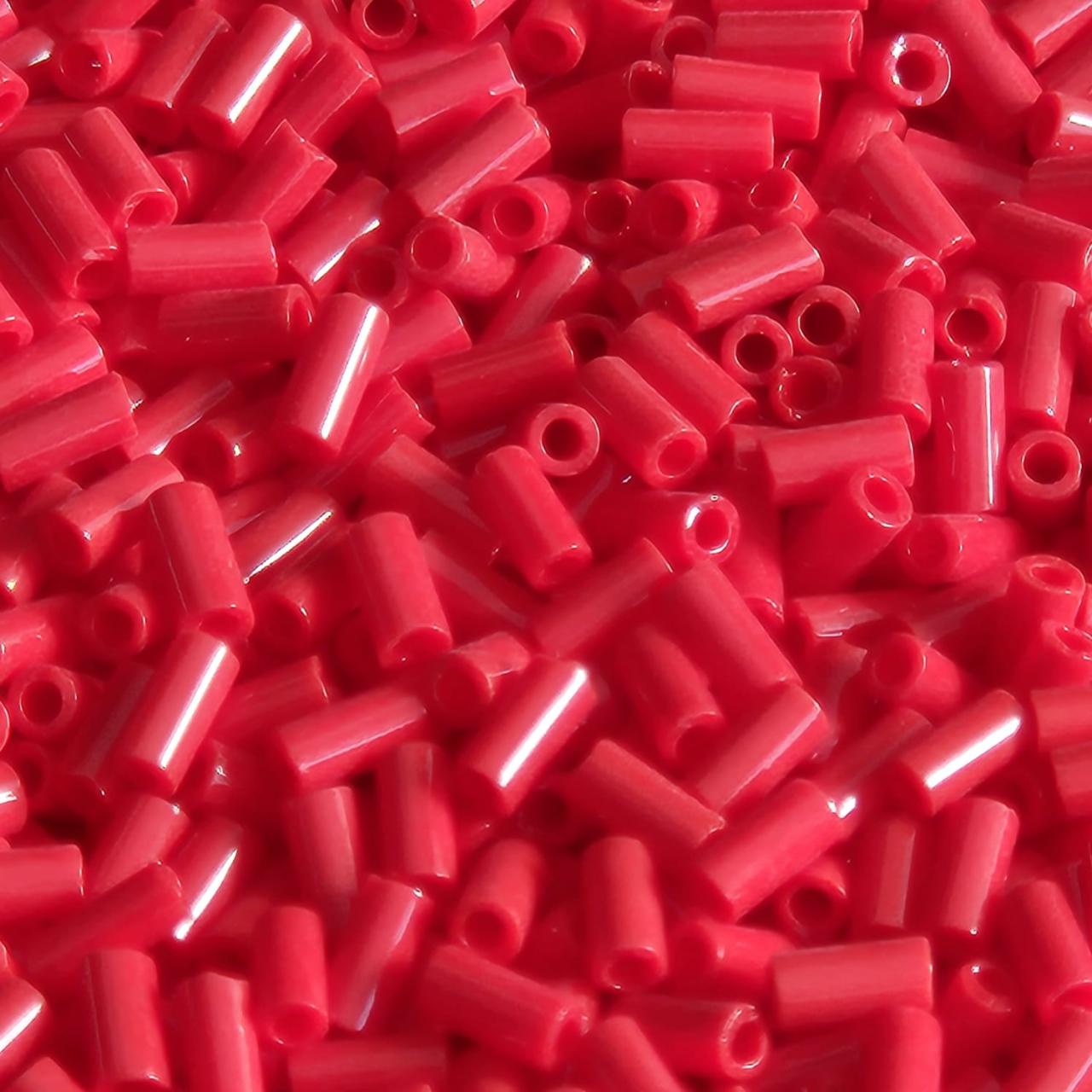 Miyuki bugle 3mm 0408 Opaque Dk Red