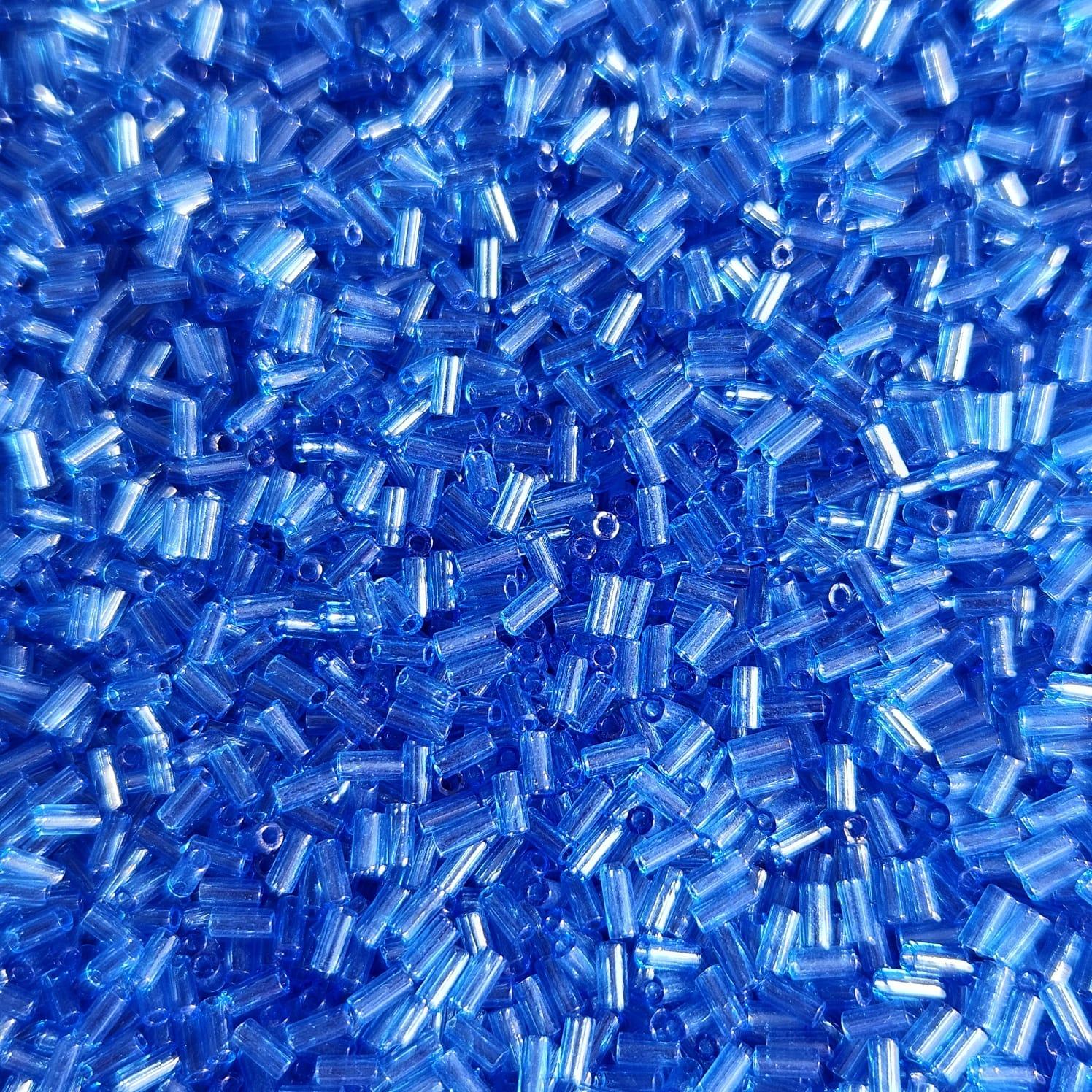 Miyuki bugle 3mm 0150 Transparent Sapphire — Imaginea 1