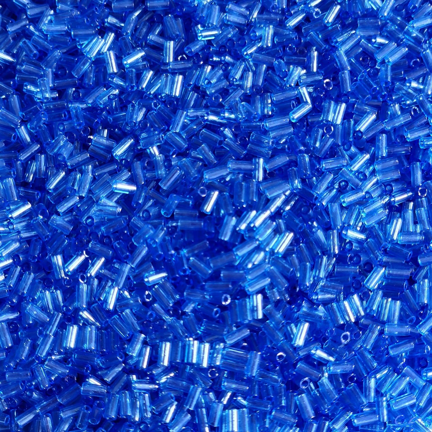 Miyuki bugle 3mm 0150 Transparent Sapphire — Imaginea 2