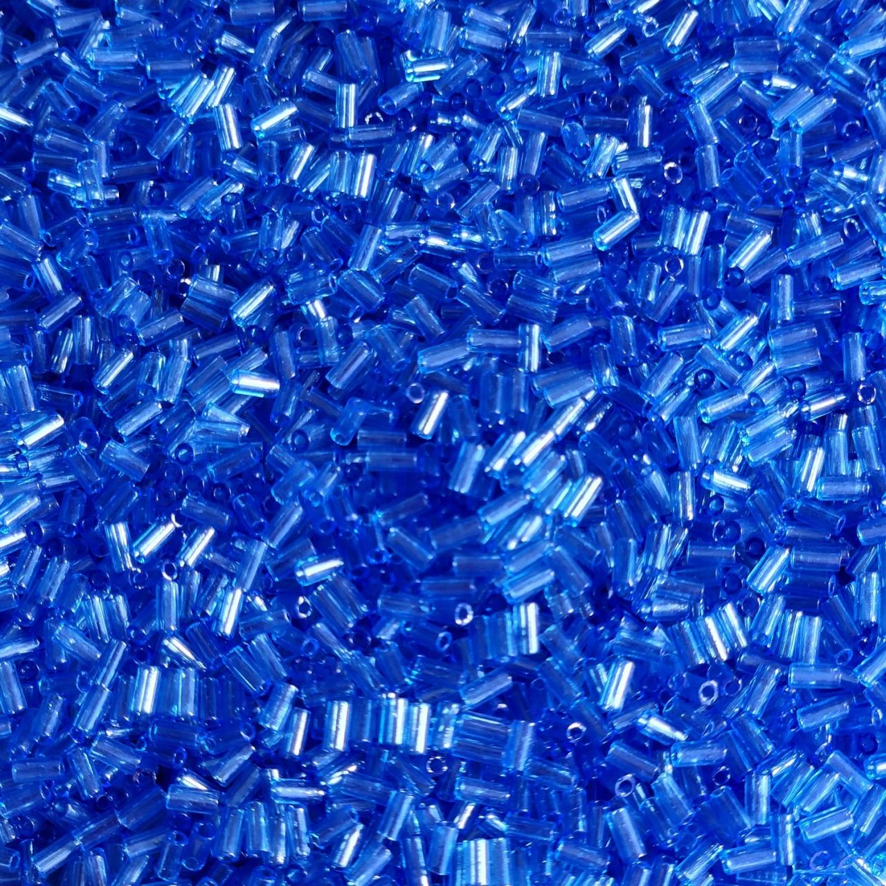 Miyuki bugle 3mm 0150 Transparent Sapphire — Imaginea 2
