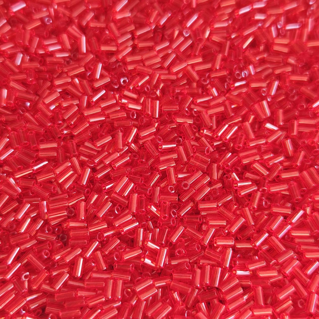 Miyuki Bugle 3mm 0140 Transparent Light Red