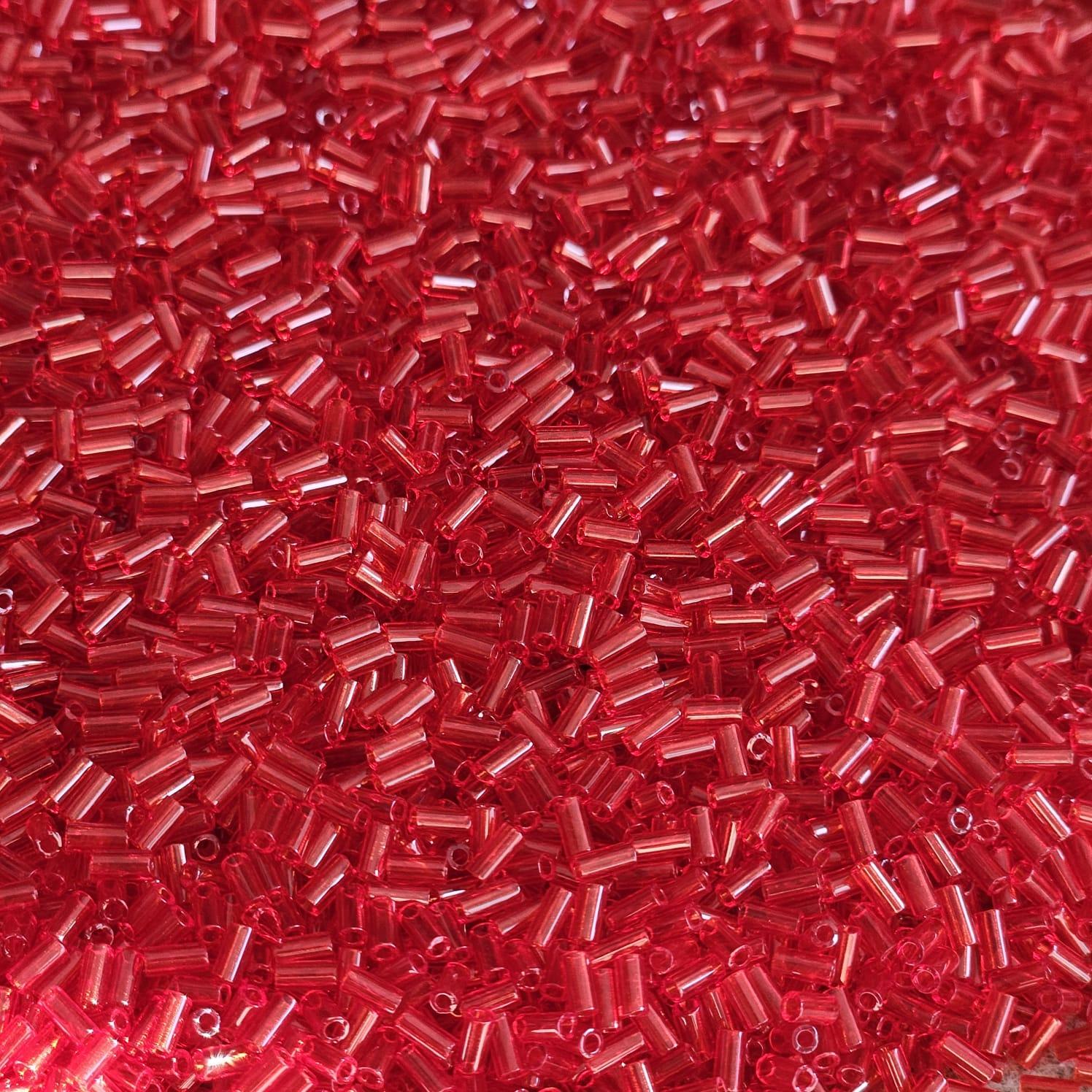 Miyuki Bugle 3mm 0140 Transparent Light Red — Imaginea 2