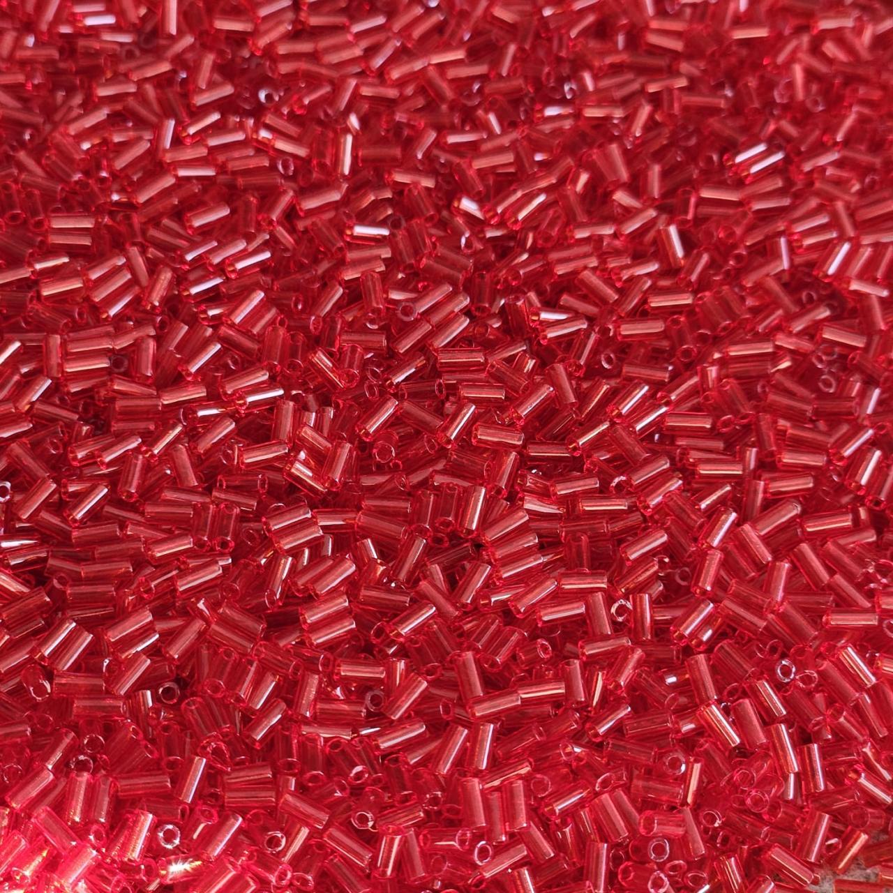 Miyuki Bugle 3mm 0140 Transparent Light Red — Imaginea 2