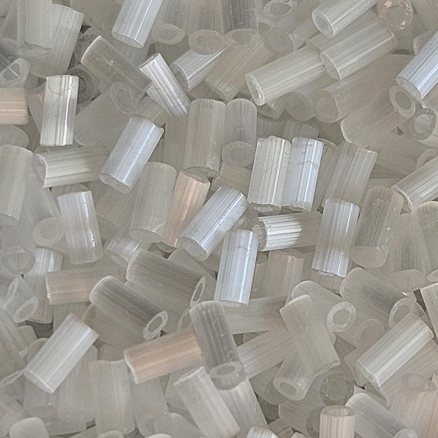 Miyuki Bugle 3mm 0037 Crystal Silk Satin — Imaginea 2