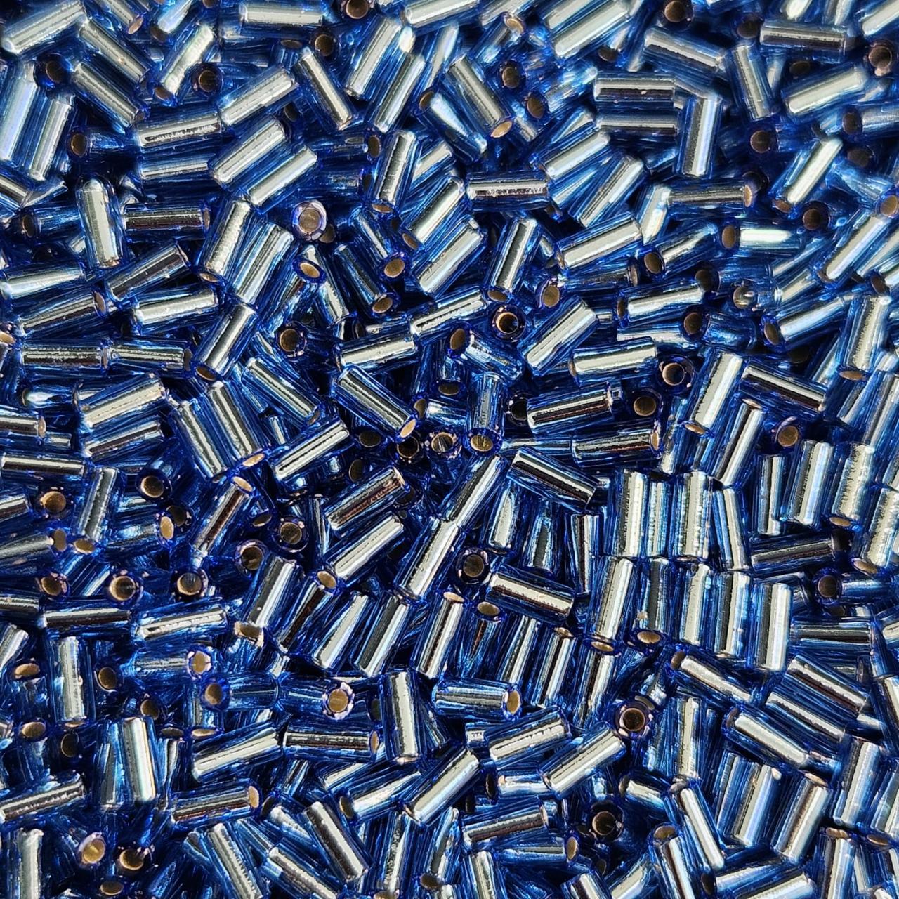 Miyuki Bugle 3mm 0019 Silver Lined Sapphire
