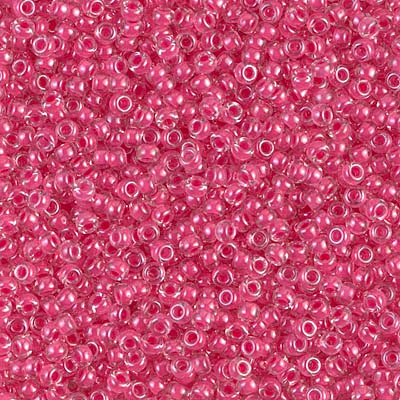 Margele de nisip Miyuki 15/0 0208 Carnation Pink Lined Crystal