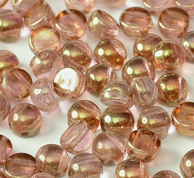 2-hole Cabochon 6 mm 14495/00030 Crystal Red Luster — Imaginea 1