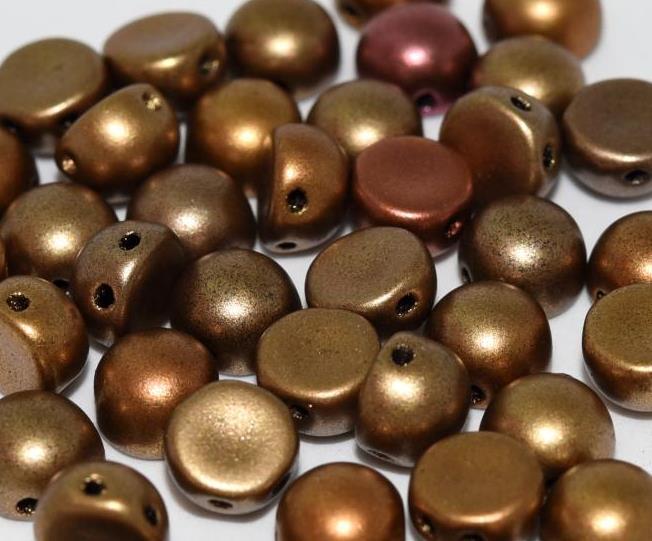 2-hole Cabochon 6 mm 01610 Metallic Mix — Imaginea 1