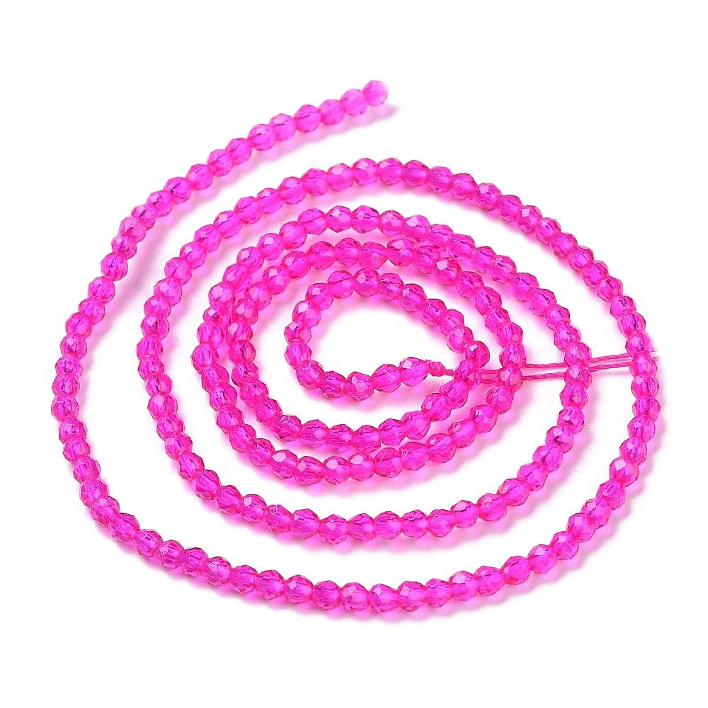 Rondele Stcla 2mm Magenta — Imaginea 1