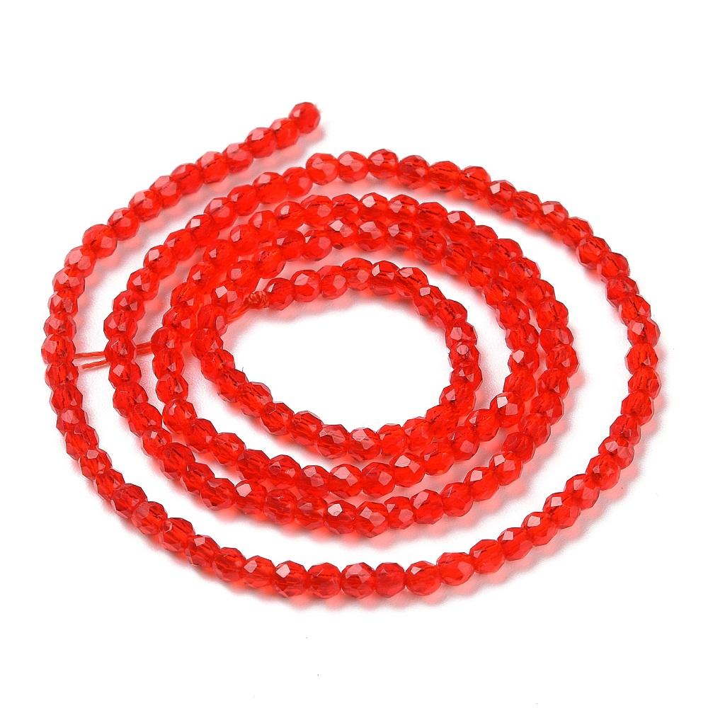 Rondele Sticla 2mm Red — Imaginea 1