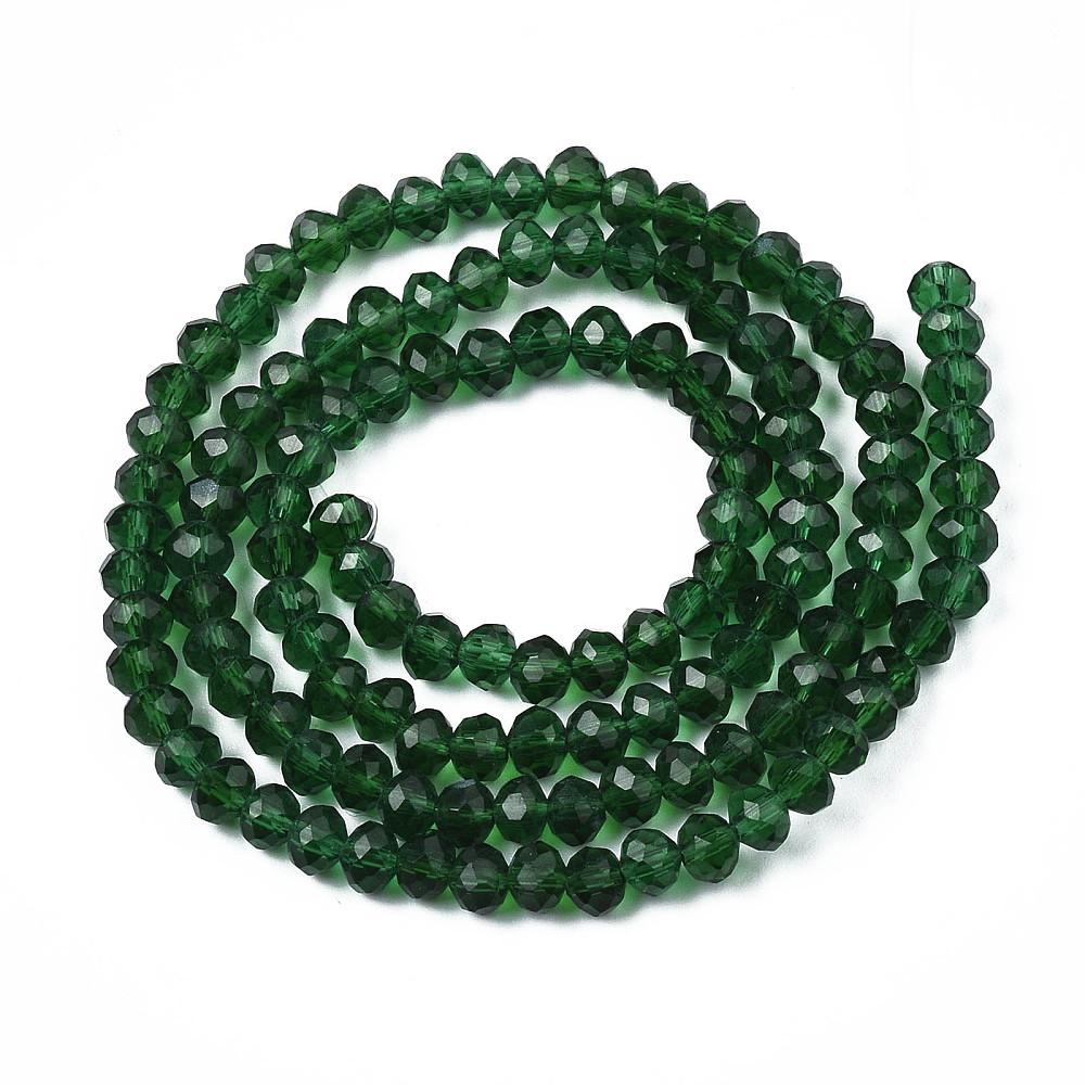Rondele Sticla 3x2mm Dark Green — Imaginea 1