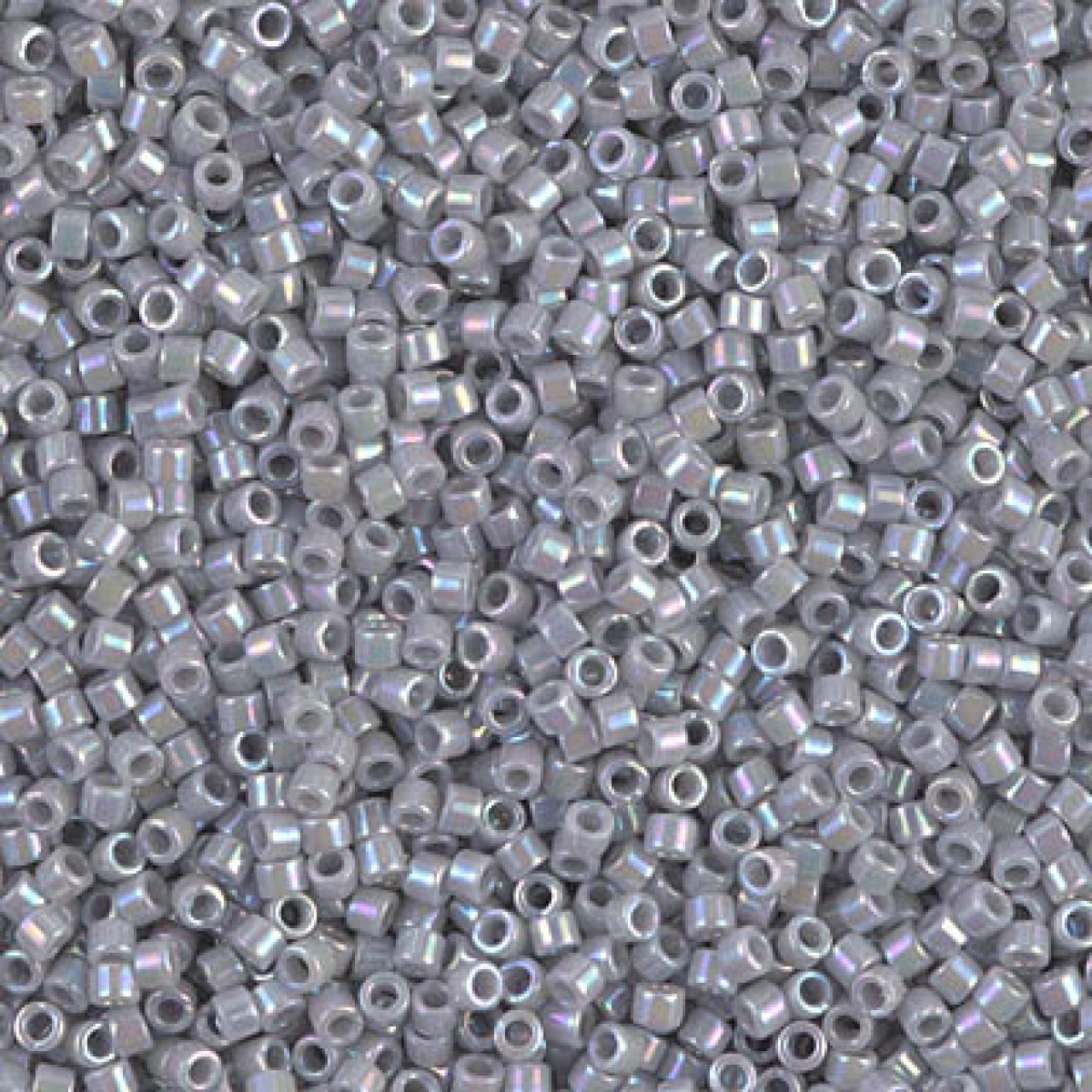 Delica 11/0 DB1579 Op Ghost Gray AB