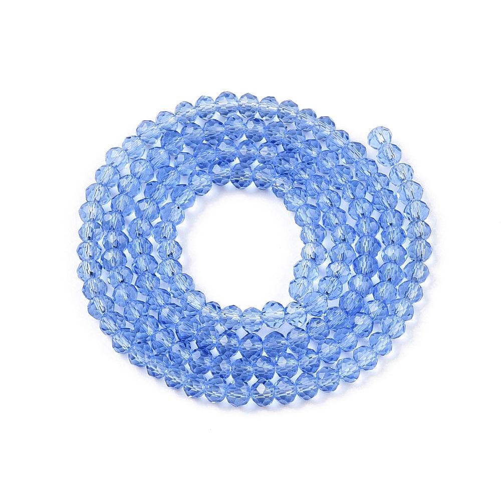 Rondele Sticla 3x2mm Light Sky Blue — Imaginea 1