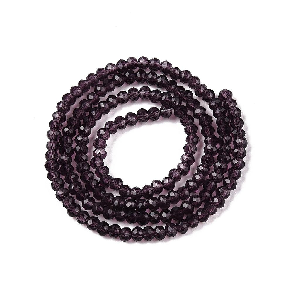 Rondele sticla 2.3x2mm Purple — Imaginea 1