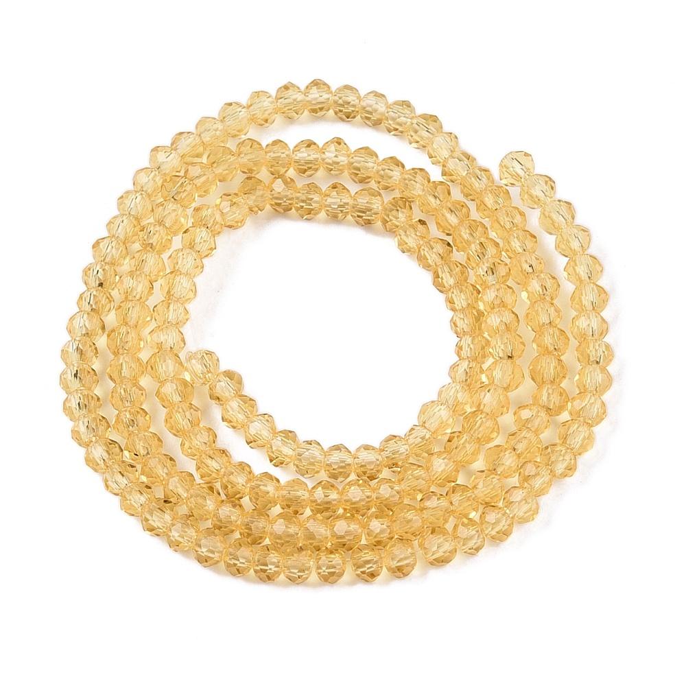 Rondele Sticla 2.3x2mm Light Khaki — Imaginea 1