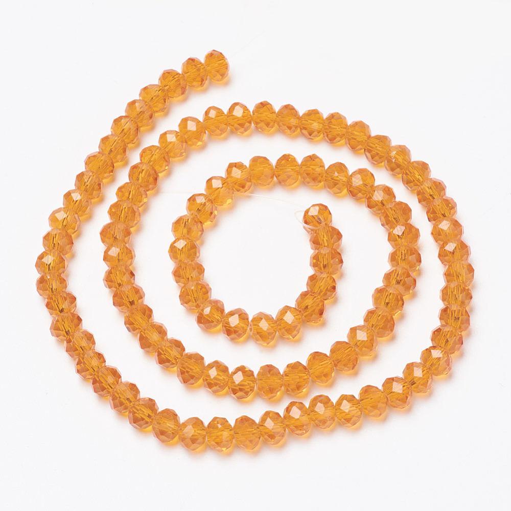 Rondele Sticla 2x2mm Dark Orange — Imaginea 1