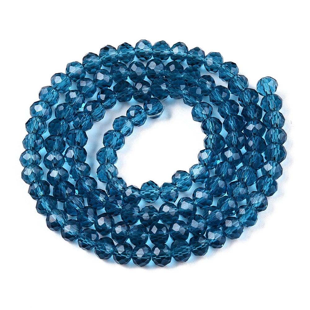 Rondele Sticla 4x3mm Steel Blue — Imaginea 1
