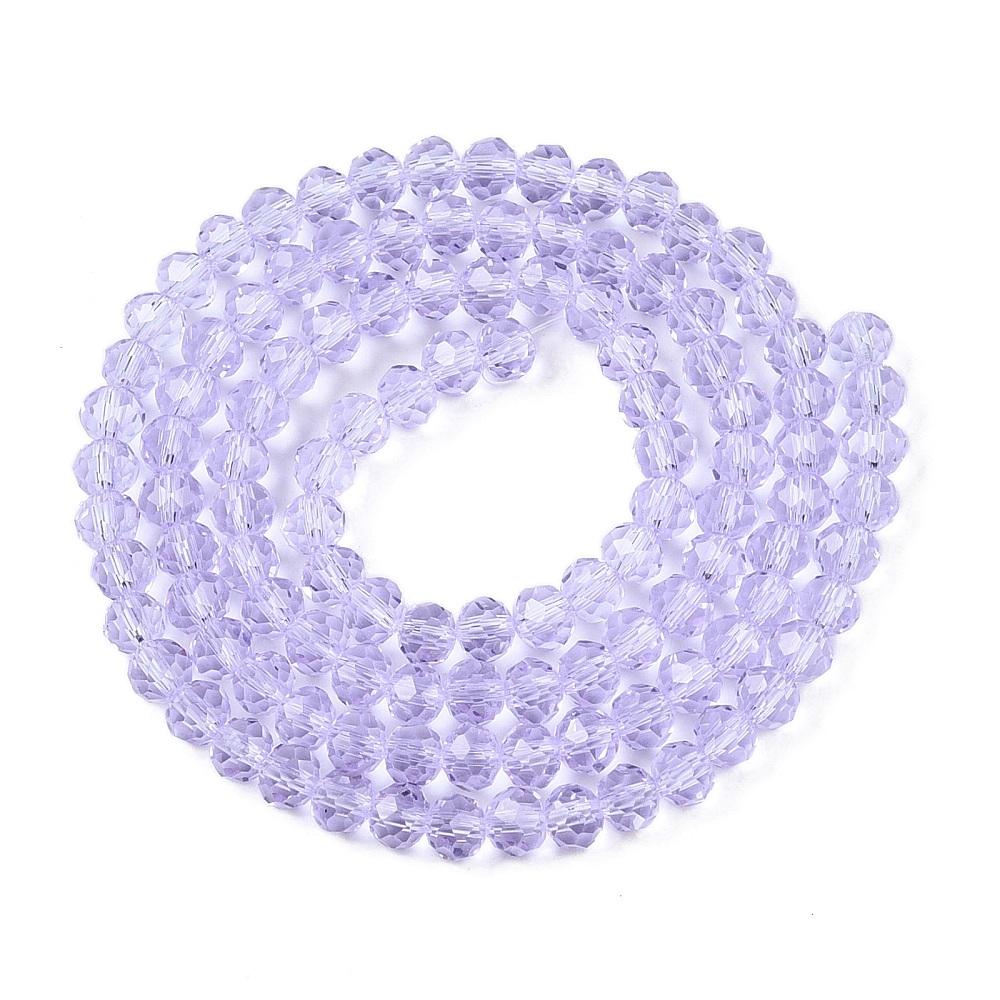 Rondele Sticla 4x3mm Lilac — Imaginea 1