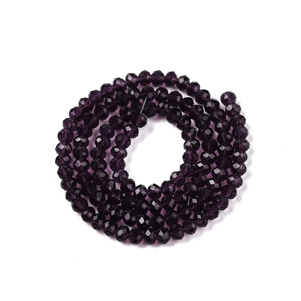 Rondele Sticla 4x3mm Purple — Imaginea 1