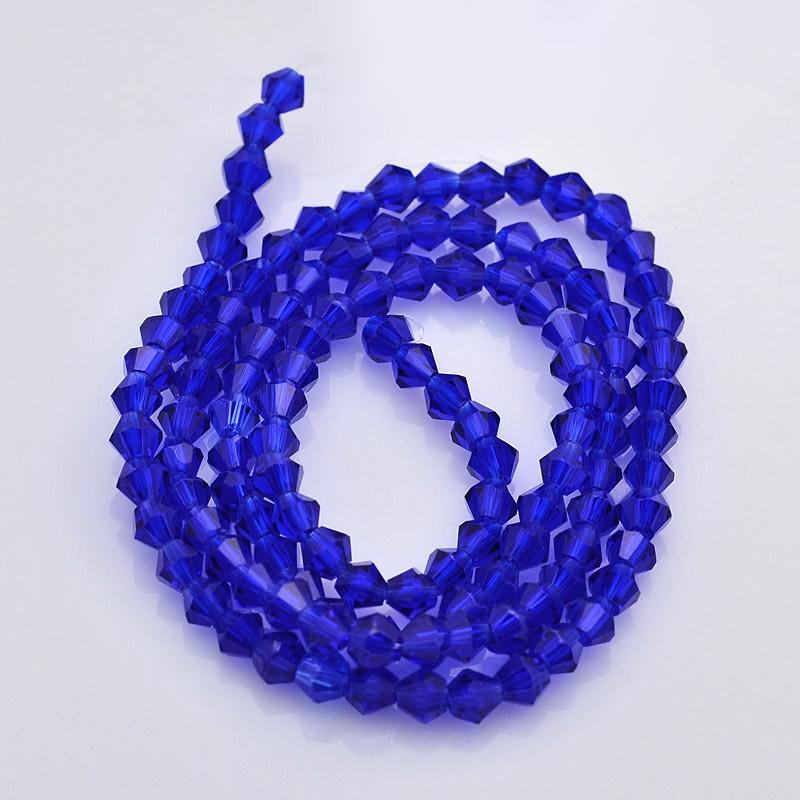 Biconice Sticla 3x3mm Dark Blue — Imaginea 1