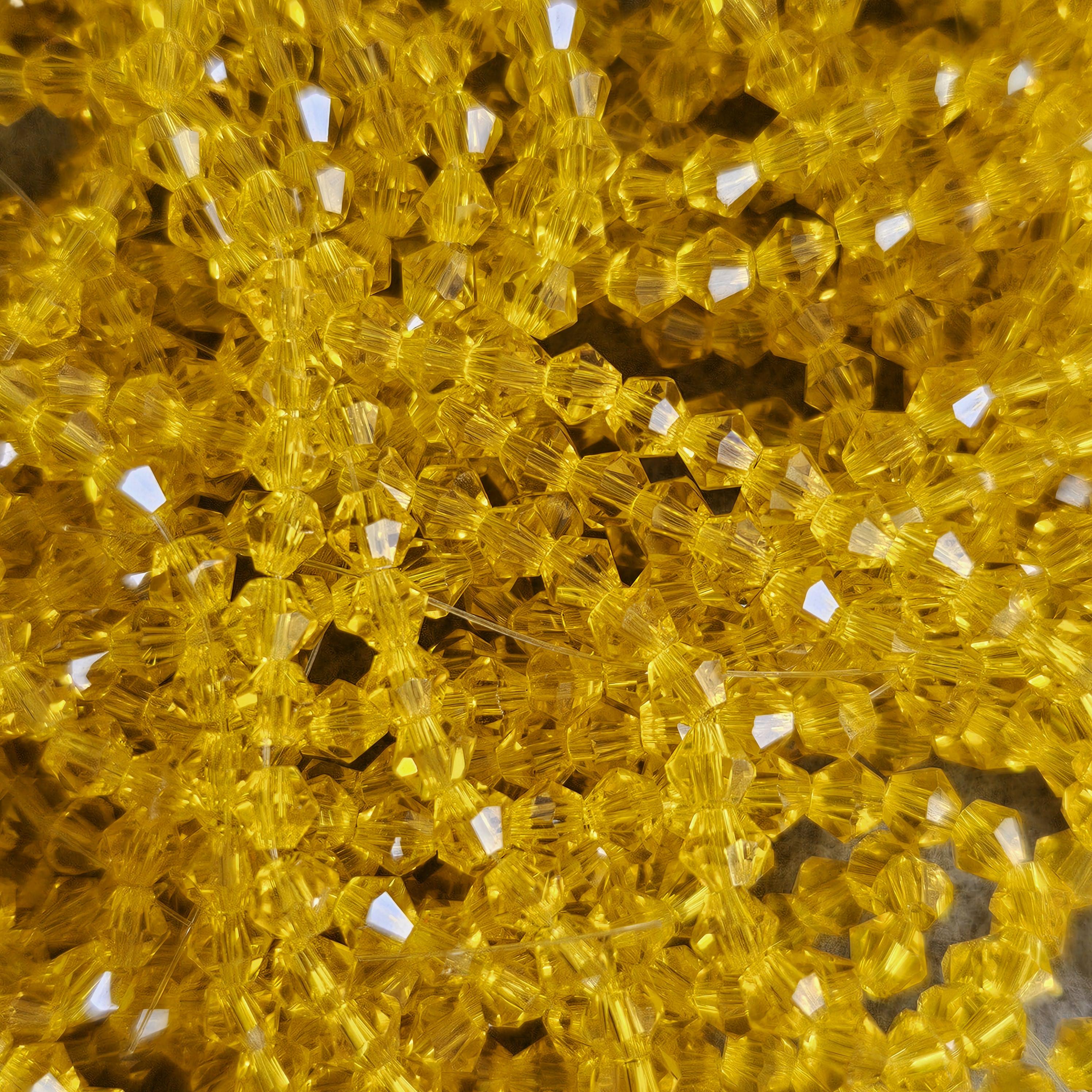 Biconice Sticla 3x3mm Yellow — Imaginea 1