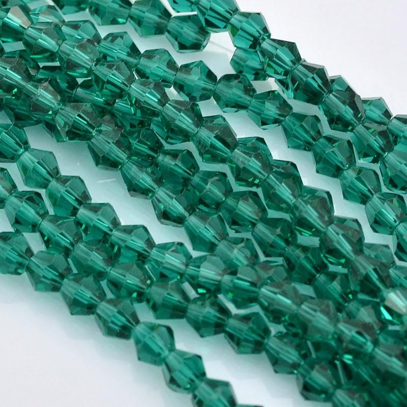 Biconice Sticla 3x3mm Teal — Imaginea 2
