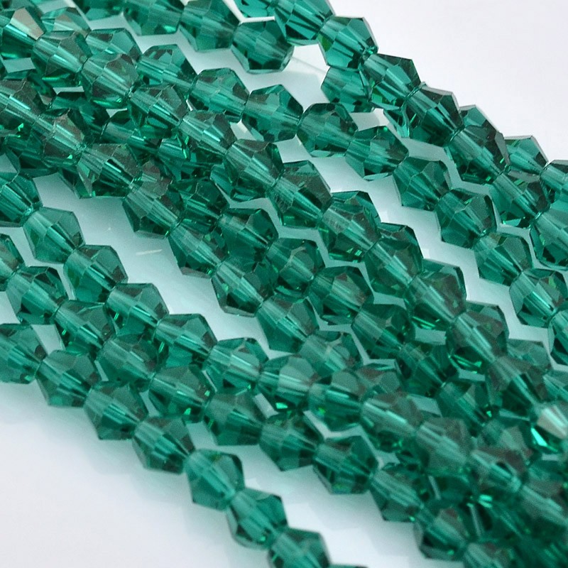 Biconice Sticla 3x3mm Teal — Imaginea 2