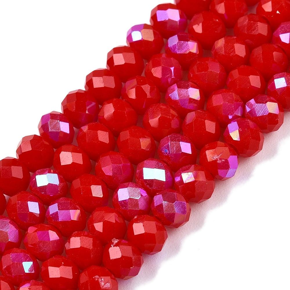 Rondele Sticla 4X3mm Crimson AB — Imaginea 2